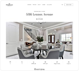 Eva Template for Elegant Real Estate Listings, Featuring a Streamlined Single-Page Layout Perfect for Highlighting Exclusive Properties.